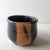 AMBIANIC presents Calif Modern Art Pottery Terracotta & Glazed Blue Vase signed by maker. 4 inches tall x 4.5 inches...