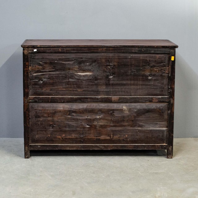 Red Antique Painted Tibetan 4 Door Cabinet For Sale - Image 8 of 10