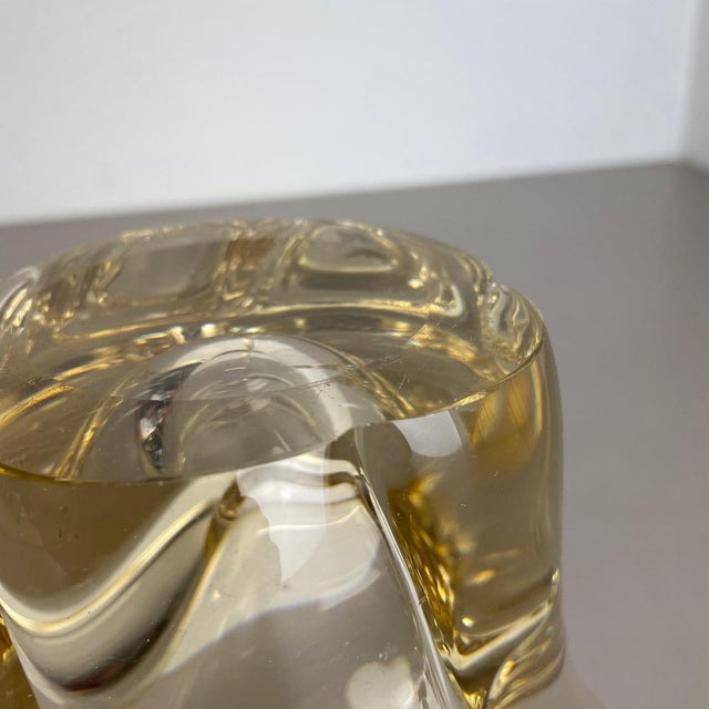 Large Crystal Glass Centerpiece Shell Bowl from Daum Nancy, France, 1970s For Sale - Image 16 of 18