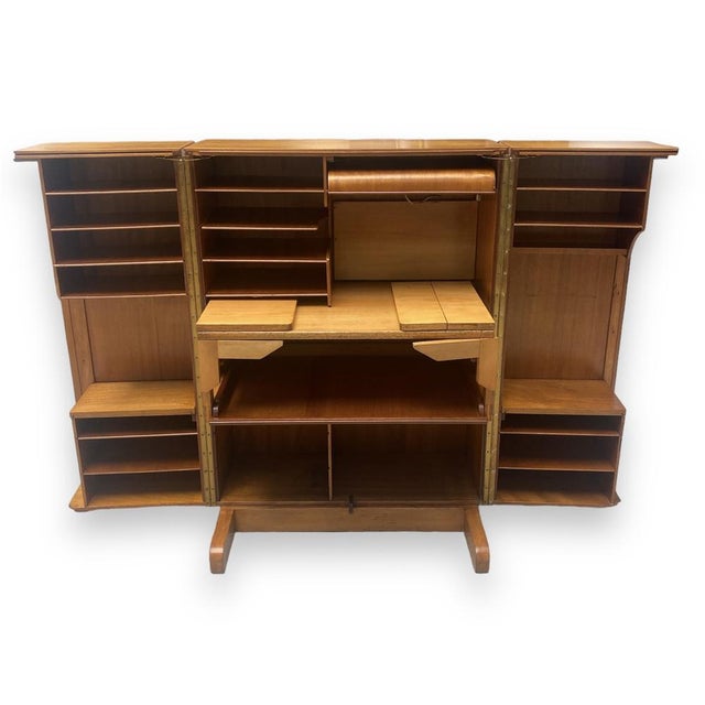 Mahogany Integrated lamp Rare French cabinetmaking play