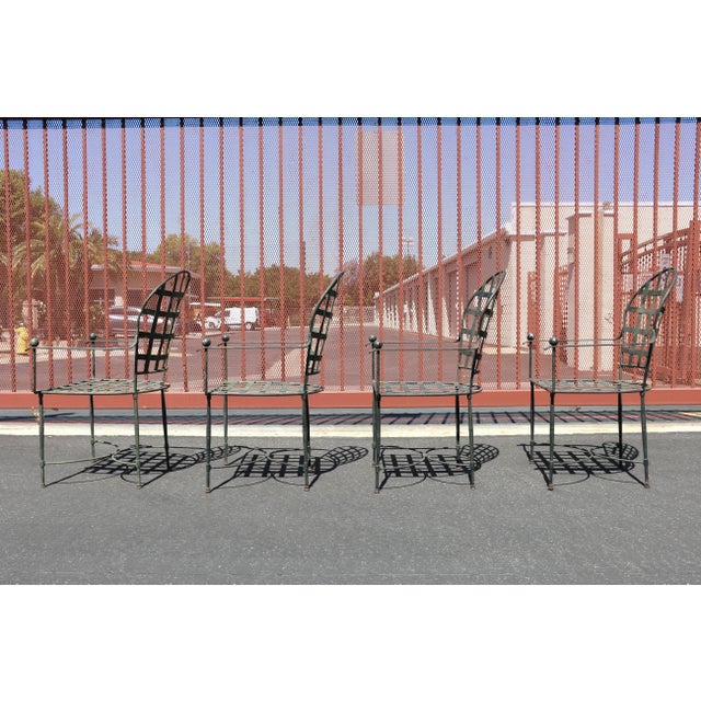 Mid-Century Modern Mario Papperzini Vintage Set of Four Outdoor Dining Chairs for John Salterini For Sale - Image 3 of 12