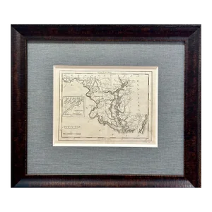 1805 Maryland Map by Matthew Carey, Framed