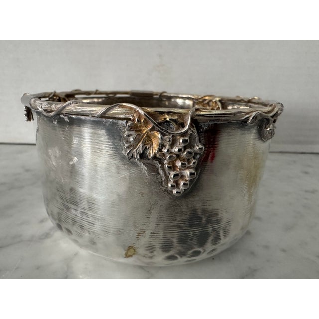 Antique Silver Wine Coaster For Sale - Image 4 of 5