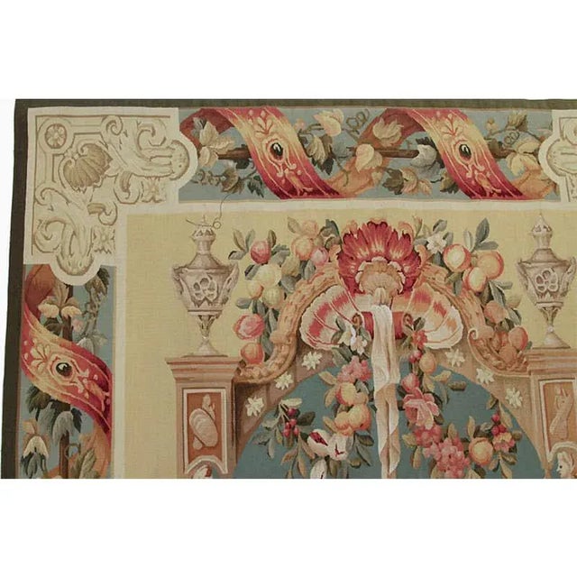 1990s “Female on Pedestal” Left-Facing Vertical Tapestry For Sale - Image 4 of 13