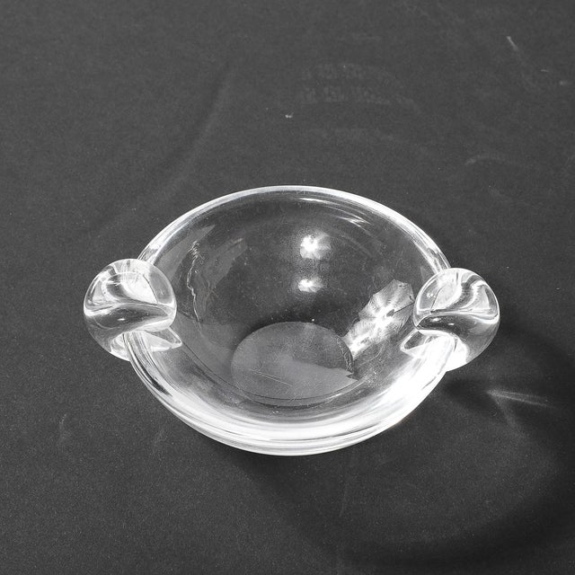 Mid-Century Modernist Crystal Dish Signed Steuben For Sale - Image 16 of 18