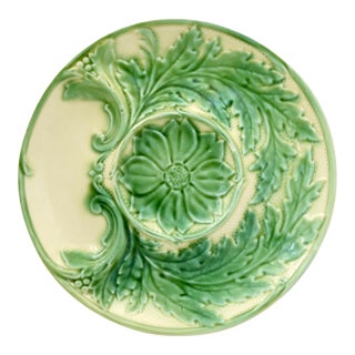 French Gien Majolica Artichoke Plate For Sale