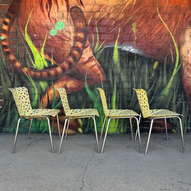 Knoll Set of 4 Richard Schultz Topiary Collection Side Chairs For Sale - Image 4 of 12