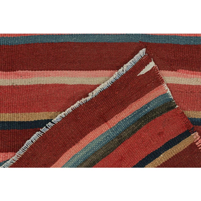 Textile Vintage Persian Karadagh Tribal Kilim in Polychromatic Stripes by Rug & Kilim - 5'x7' For Sale - Image 7 of 7