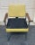 1950s Mid-Century Modern Yellow Vinyl Accent Chair For Sale - Image 10 of 10
