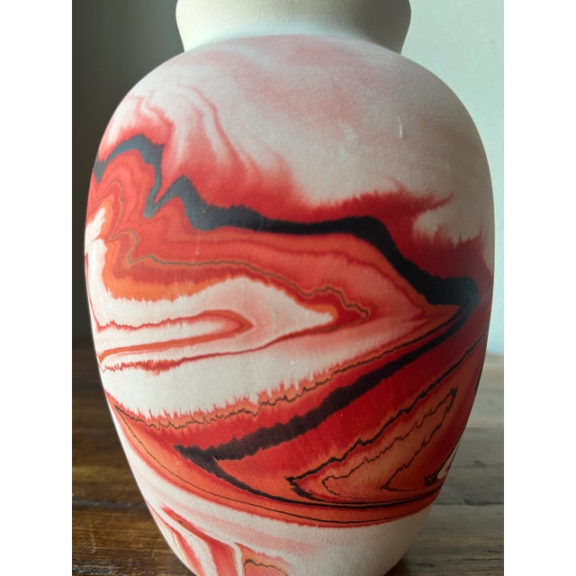 Nemadji Pottery Vase 7” For Sale - Image 9 of 9