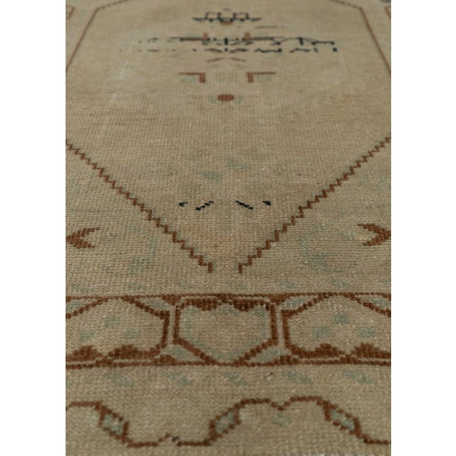 Turkish Turkish Mini Rug Oriental Hand Knotted Vintage Rug 1'10" x 3'3" #21054 For Sale - Image 3 of 8