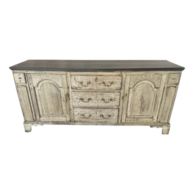 19th Century English Bleached English Oak Cabinet, Buffet, Sideboard For Sale