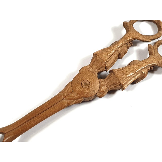 19th Century Finely Carved Figural Wooden Sugar/Grape Tongs Black Forest Style For Sale - Image 12 of 12