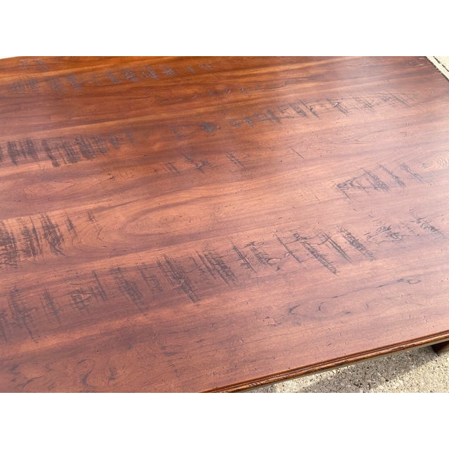Wood Large Walnut Cocktail Table by Wright Table Company For Sale - Image 7 of 12