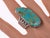 sz12.5 Huge Southwestern Sterling and turquoise ring For Sale - Image 4 of 7