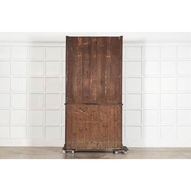 Antique English Ebonised Mahogany Glazed Bookcase, 1880 For Sale - Image 16 of 17