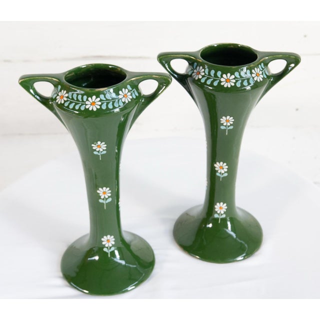 Art Nouveau Ceramic Vases, 1890s, Set of 2 For Sale - Image 14 of 14