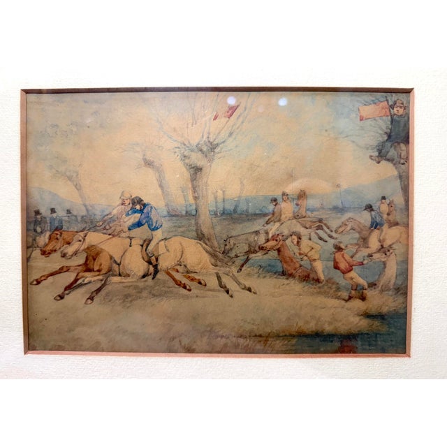 Antique 19th Century Henry Alken Men on Horseback Jockey Watercolor Painting Art For Sale - Image 9 of 13