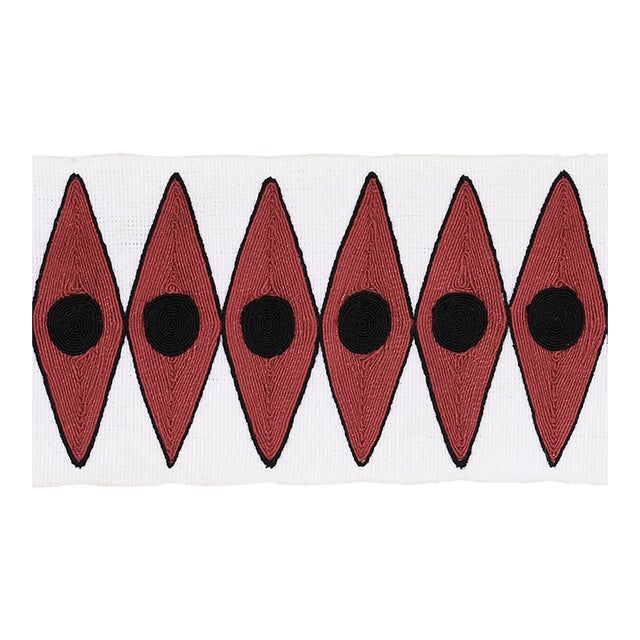 SAMPLE - Schumacher x Mary Mcdonald Backgammon Tape In Red For Sale