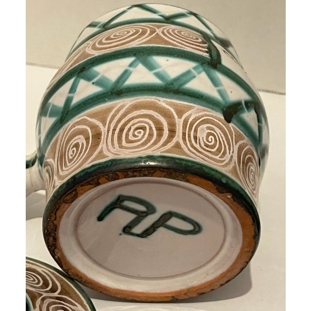 French Ceramist Condiment Set & Poelon, Signed, Robert Picault, c.1950 For Sale - Image 11 of 12
