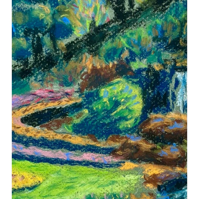 Impressionism Landscape, Pastel on Paper, Signed W. P. Burpee. For Sale - Image 4 of 10