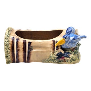 Vintage Mid-Century Japanese Pelican Log Planter For Sale