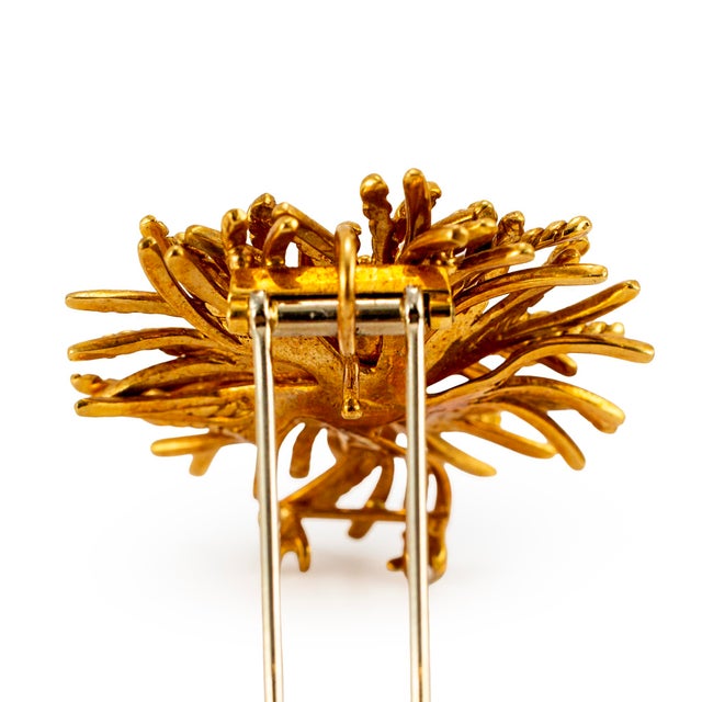 Vintage Tiffany & Co. 18k Yellow Gold Sea Anemone Pin Brooch For Sale In Houston - Image 6 of 9