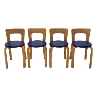 Model Chairs 65 by Alvar Aalto for Artek, Finland, 1960s, Set of 4 For Sale