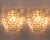 Beautiful large wall lamp with spikes, gold finish frame and thick and massive transparent murano glass. type: applique...