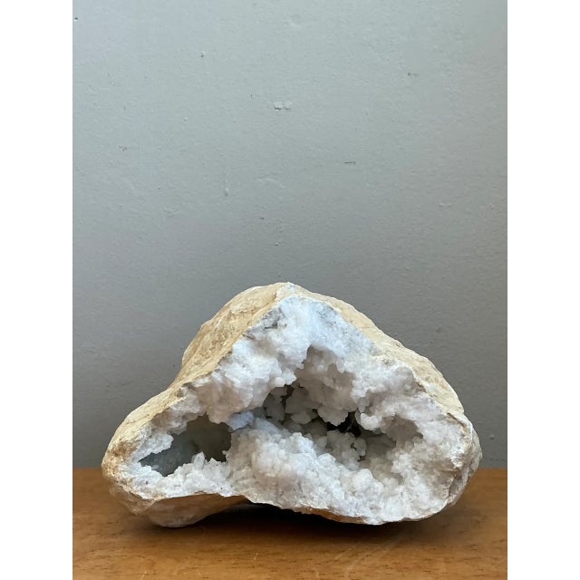 Contemporary Vintage White Quartz Geode For Sale - Image 3 of 12