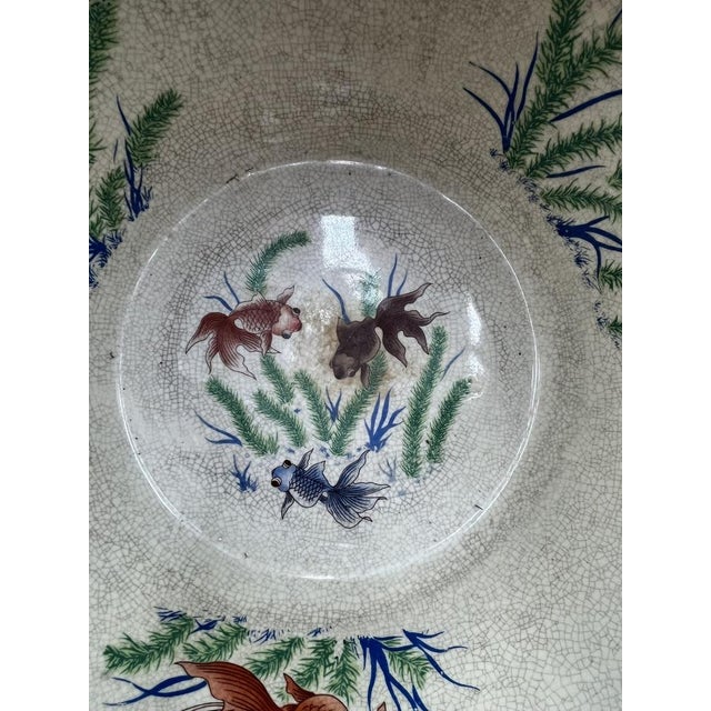 Blue Large Hand-Painted Fish Tank from China, 1900 For Sale - Image 8 of 14