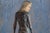 The Matador by Dave Seeley | Oil on Canvas on Board Woman with a patterned tattoo holding a cape. For Sale - Image 4 of 5