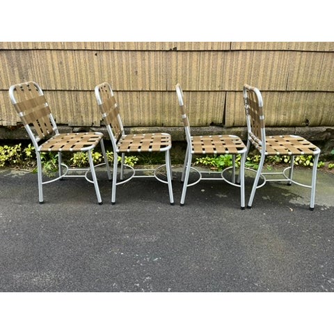 Vintage Aluminum Table and Chair Set For Sale - Image 10 of 14