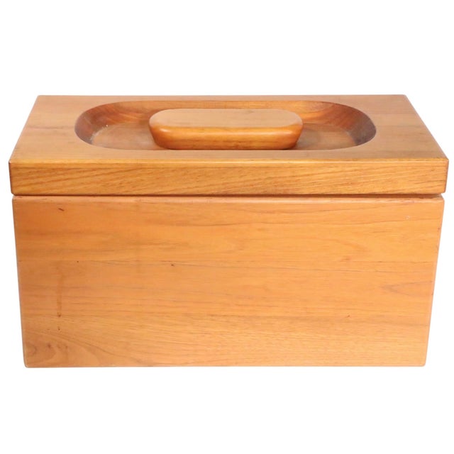 Wood Mod Woodwork Ice Bucket Made in Vermont by J. K. Adams Circa 1970's For Sale - Image 7 of 13