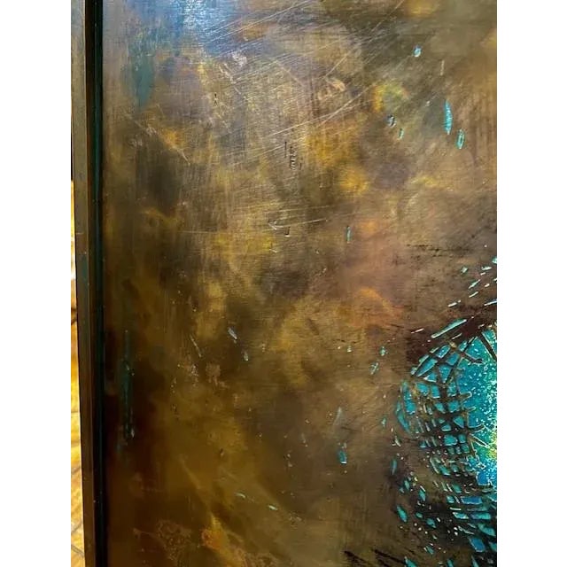 Metal Modernist Wall Plaque in the Style of Philip and Kelvin LaVerne For Sale - Image 7 of 12