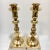 English Pair of Solid Brass Candlesticks + Candle Followers For Sale - Image 3 of 9
