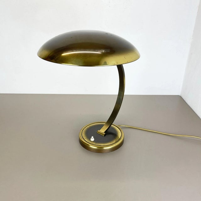 Christian Dell German Bauhaus Brass 6751 Desk Light from Kaiser Leuchten, Germany, 1950s For Sale - Image 4 of 18