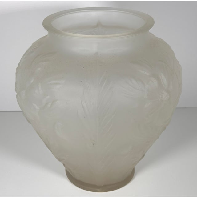 1920s Tiffin Glass Poppies Satin Vase For Sale - Image 5 of 13