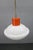 Mid-Century Czechoslovak Orange Opaline Glass Pendant Lamp, 1970s For Sale - Image 14 of 17