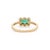 Art Deco Zambian Emerald & Diamond Halo Ring Size 5 in 14k Yellow Gold For Sale - Image 9 of 17