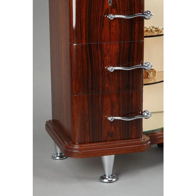 Dressing Table and Chair in Macassar Ebony Veneer, Set of 2 For Sale - Image 6 of 17