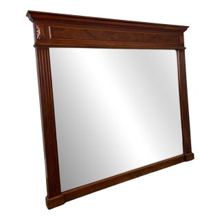 Antique French Carved Walnut Wall Mirror For Sale