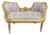 1970s French Louis XVI Gilt Beech Pink Damask Settee - 1Pc For Sale