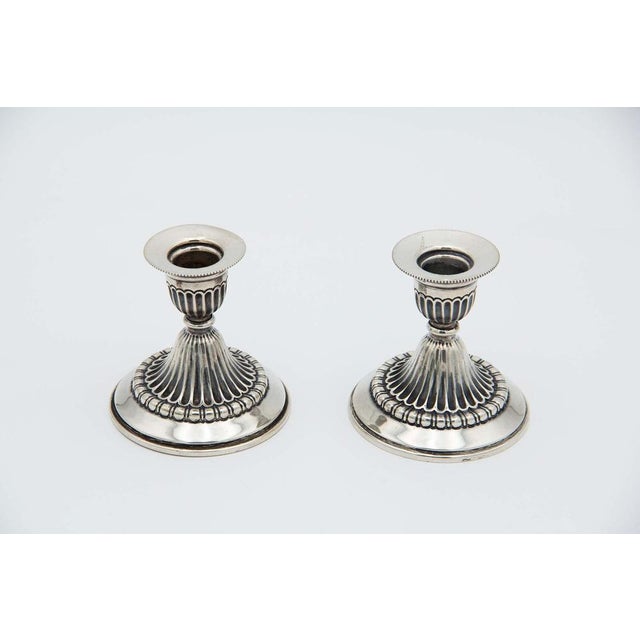 Low Candlesticks, Set of 2 For Sale - Image 3 of 3