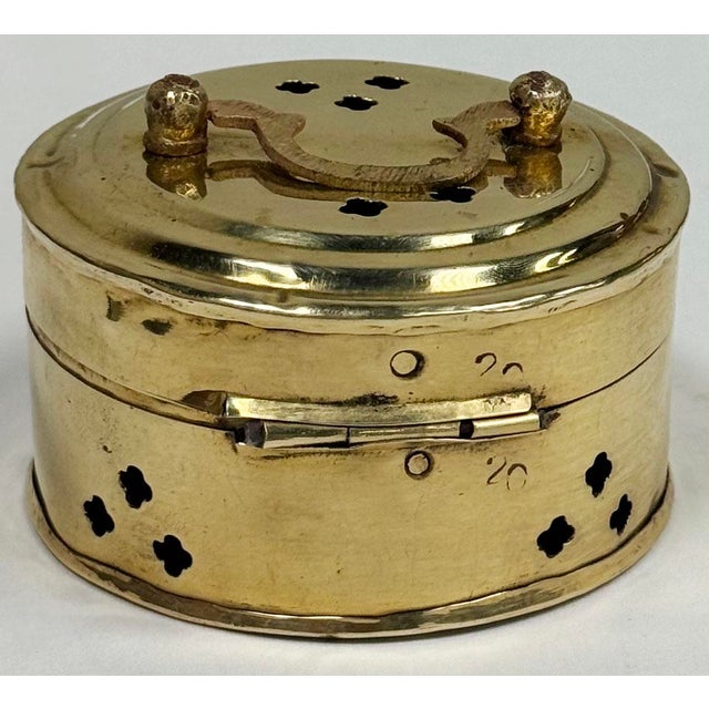 Mid 20th Century Mid 20th Century Brass Circular Cricket Box* For Sale - Image 5 of 5