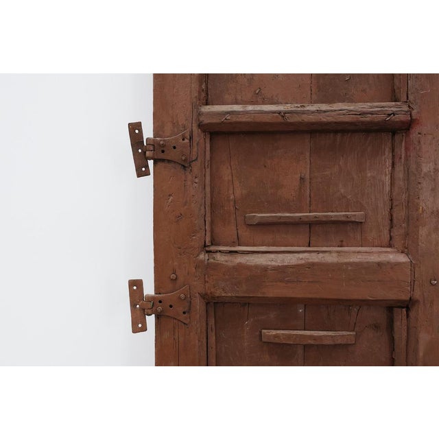 Large 17th Century Terracotta Lacquered Oak Monastery Doors, Portugal, Set of 2 For Sale - Image 14 of 18