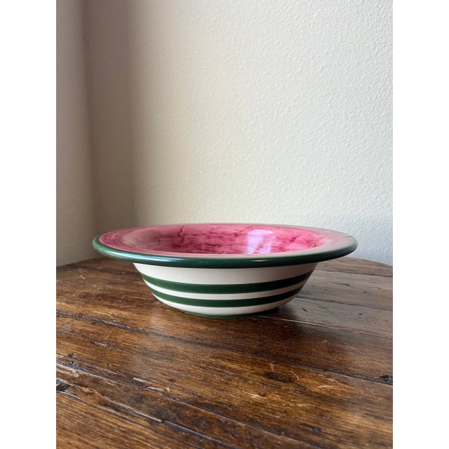Mamma Ro’s pottery in Italy Frutti Di Tonja pattern Deep serving bowl Handpainted ceramic 12” diameter and 3.25” height In...