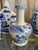 Chinoiserie Collection of Export Blue & White Vases, S/5 For Sale - Image 3 of 8