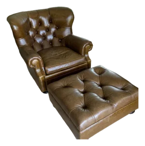 Henredon Ralph Lauren Writer’s Chair and Ottoman