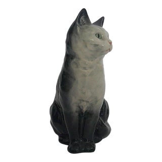 Vintage Beswick England Cat Figurine Black/White 1960s For Sale